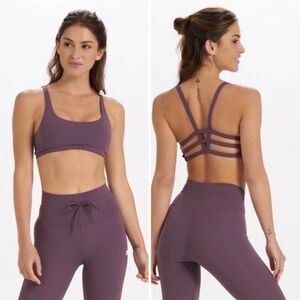 Vuori Yosemite Sports Bra Smoke Plum Purple Small